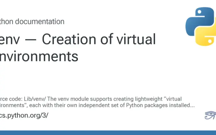 Ambiente virtual Python criado no projeto