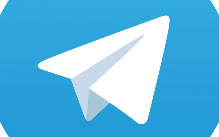 Ícone azul do Telegram associado à criação de um bot no aplicativo