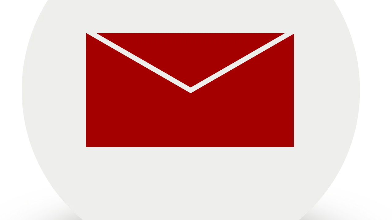 Ícone de envelope representando uma mensagem de e-mail e a assinatura no final do texto