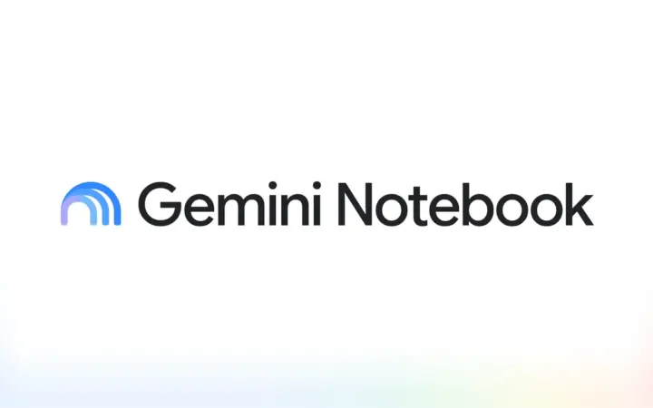 Gemini Notebook, antigo NotebookLM, apresentado em uma tela com identidade visual do Google