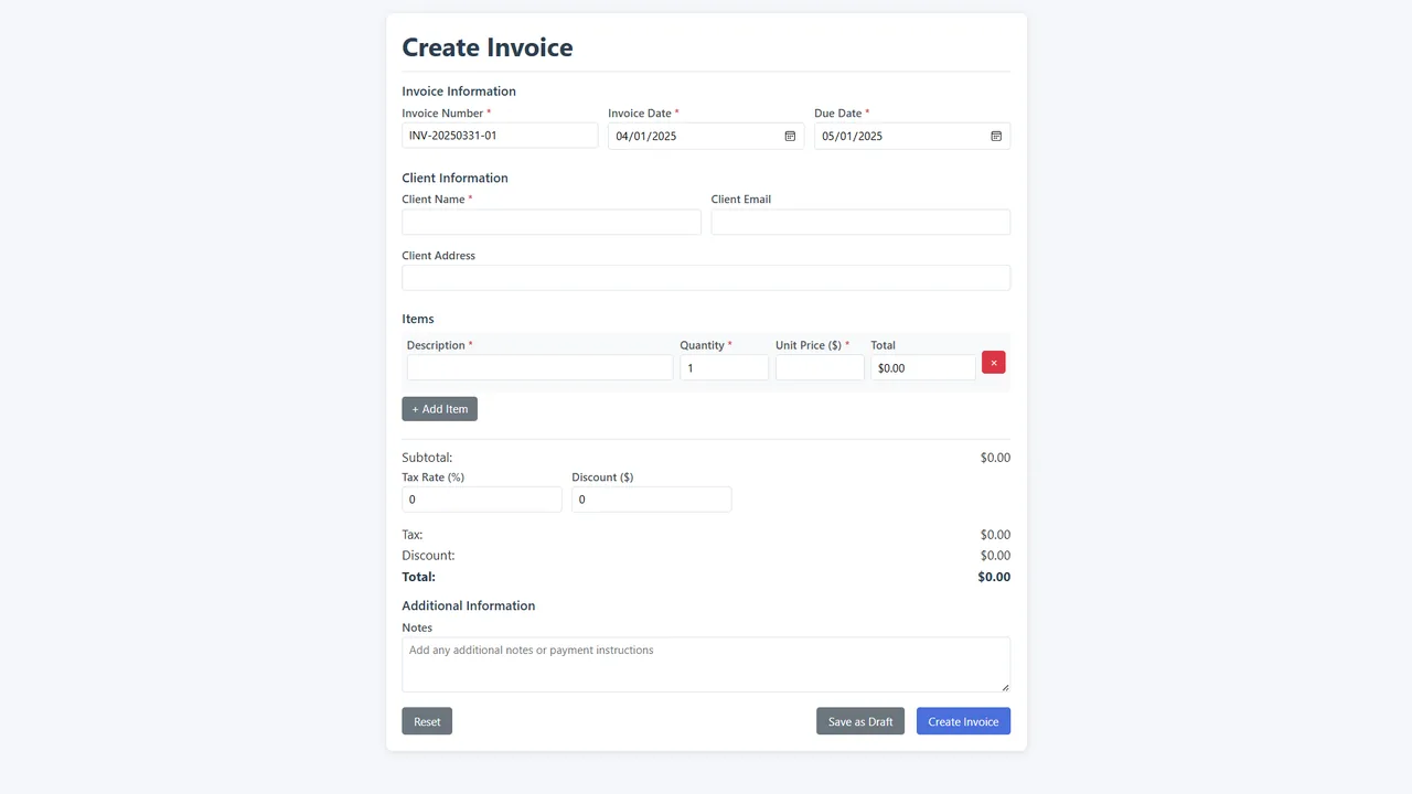 Exemplo de formulário HTML com campos de dados e botão de envio