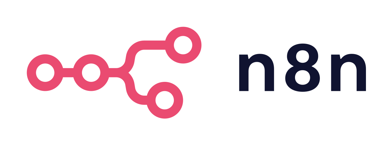 Logotipo do n8n, plataforma de automação com nós conectados