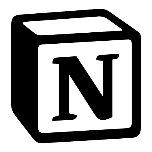 Logotipo do Notion em preto e branco
