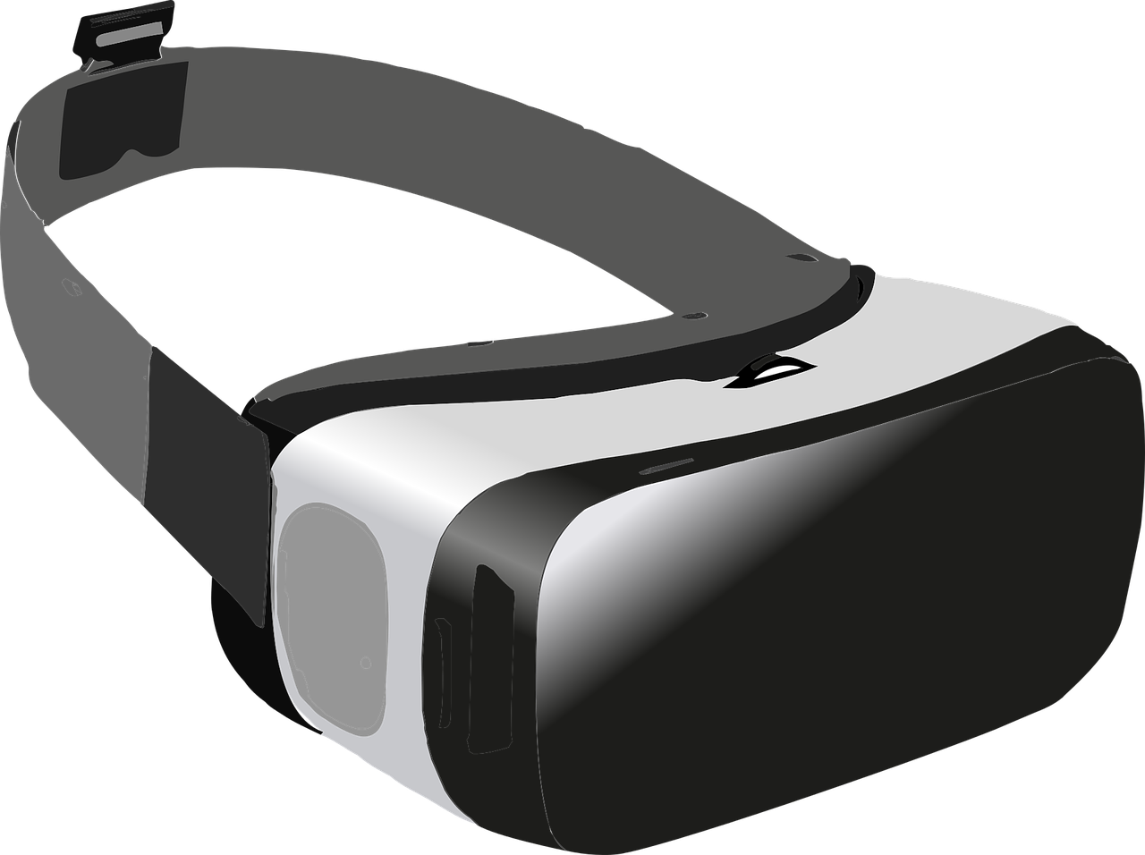 Headset de realidade virtual preto sobre fundo claro, ilustrando um guia de compra de VR
