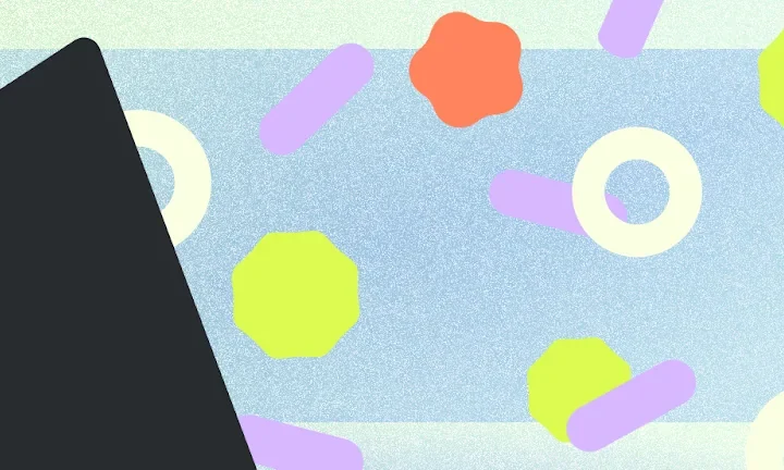 Ilustração de um smartphone Android cercado por formas coloridas, representando notificações.