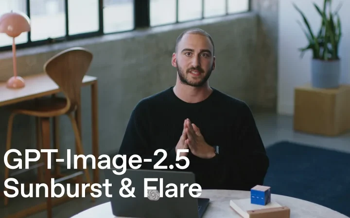Imagem oficial de apresentação dos modelos GPT-Image-2.5 Sunburst e Flare da OpenAI