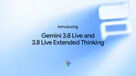 Arte oficial de divulgação do Gemini 3.8 Live e Gemini 3.8 Live Extended Thinking