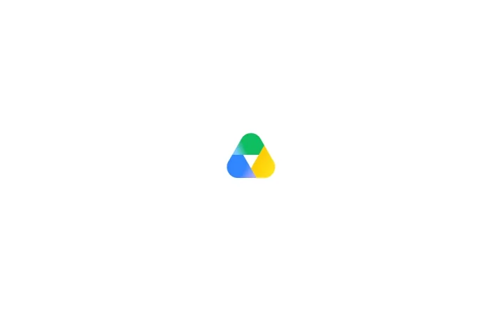 Logo do Google Drive sobre fundo branco