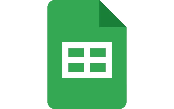 Ícone do Google Planilhas em fundo branco