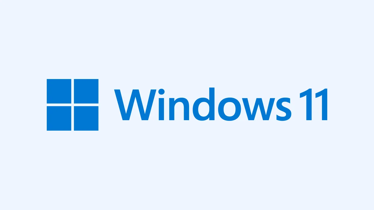 Logotipo do Windows 11 em fundo azul-claro